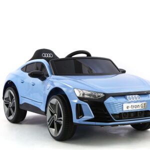 Kinderfahrzeug - Elektro Auto "Audi E-Tron GT" - lizenziert - 12V7AH Akku und 2 Motoren- 2,4Ghz + MP3 + Leder + EVA - Blau