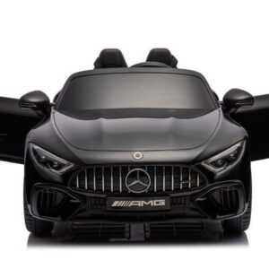 Kinderfahrzeug - Elektro Auto "Mercedes SL63 AMG" - Lizenziert - 12V7AH Akku, 2,4Ghz Fernsteuerung, MP3+Ledersitz+EVA - Schwarz