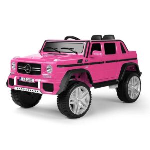 Kinderfahrzeug – Elektro Auto „Mercedes Maybach G650S“ – Lizenziert –4 Motoren - 2,4Ghz Fernsteuerung, MP3+Ledersitz+EVA - Pink