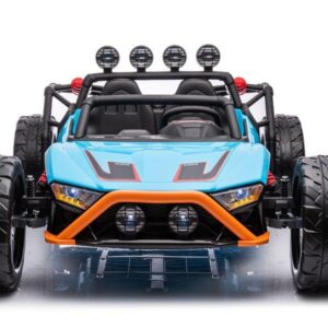 Elektro Kinderauto "Buggy 168" - 24V Akku,2x 200W Motoren- 2,4Ghz, Allrad+MP3 + Ledersitz + EVA - Blau