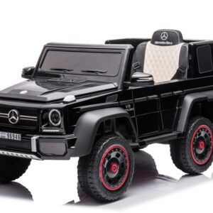 Kinderfahrzeug - Elektro Auto "Mercedes G63 AMG 6x6" - lizenziert - 12V7AH Akku + 2,4Ghz+Ledersitz+EVA-Schwarz - Schwarz