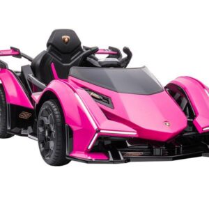 Kinderfahrzeug - Elektro Auto "Lamborghini V12 Vision Gran Turismo" - lizenziert - 12V7AH, 2 Motoren- 2,4Ghz Fernsteuerung, MP3, Ledersitz+EVA - Pink/Rosa