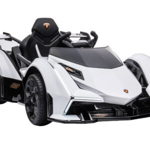 Kinderfahrzeug - Elektro Auto "Lamborghini V12 Vision Gran Turismo" - lizenziert - 12V7AH, 2 Motoren- 2,4Ghz Fernsteuerung, MP3, Ledersitz+EVA - Weiss