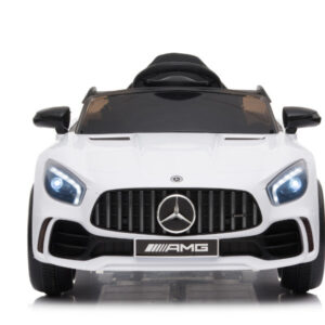 Kinderfahrzeug - Elektro Auto "Mercedes GT R" Mod. 011- lizenziert - 12V4,5AH, 2 Motoren, 2,4Ghz, MP3, Ledersitz+EVA - Weiss