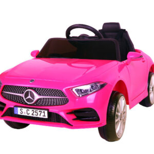 Kinder Elektroauto "Mercedes CLS350" - lizenziert - 12V, 2 Motoren- 2,4Ghz Fernsteuerung, MP3, Ledersitz+EVA - Pink