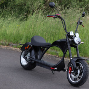 Elektro Scooter Coco Bike E-Chopper mit Straßenzulassung bis zu 48 km/h schnell - ca. 50 km Reichweite, 60V | 2000W | 20AH Akku -CP4 Plus - Schwarz