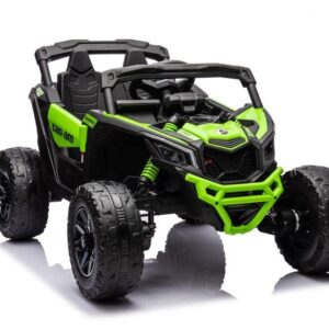 Kinderfahrzeug - Elektro Auto "Can Am Maverick UTV" - 24V Akku,2x200W Motoren- 2,4Ghz, Ledersitz+EVA - Grün