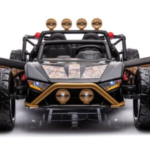 Elektro Kinderauto "Buggy 168" - 24V Akku,2x 200W Motoren- 2,4Ghz, Allrad+MP3 + Ledersitz + EVA - Camouflage