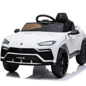 Elektro Kinderauto "Lamborghini Urus" - lizenziert - 12V Akku, 2 Motoren- 2,4Ghz Fernsteuerung, MP3, Ledersitz+EVA - Weiss