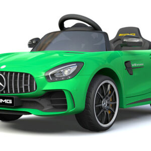 Kinderfahrzeug - Elektro Auto "Mercedes GT R" - lizenziert - 12V4,5AH, 2 Motoren- 2,4Ghz Fernsteuerung, MP3, Ledersitz+EVA - Grün